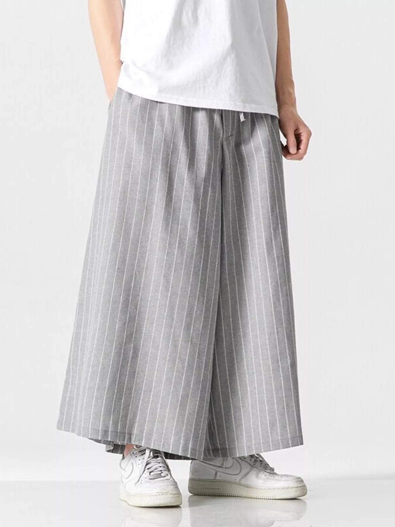 Men's Plus Size Wide Leg Casual Pants