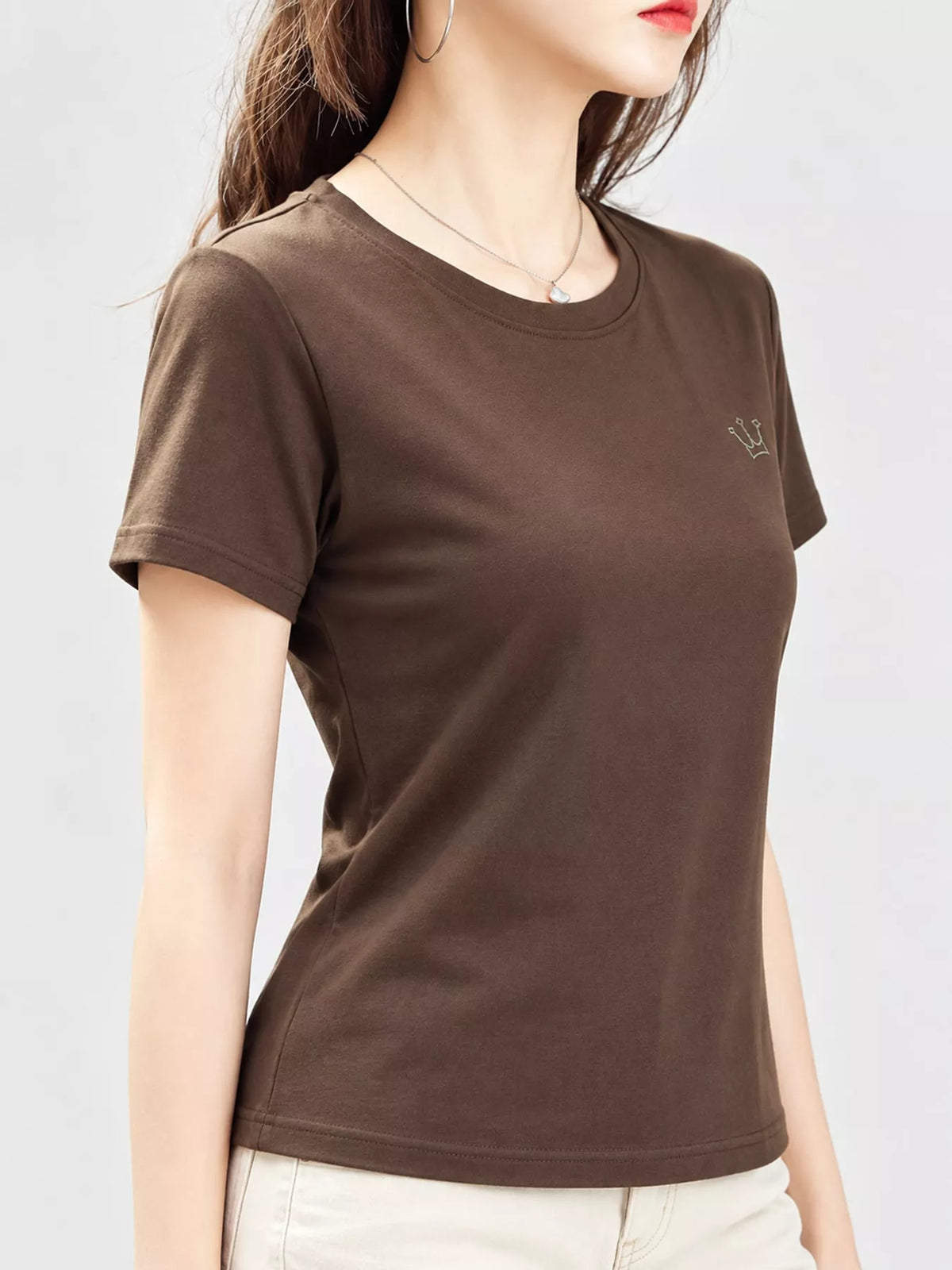 Full Size Crown Long Sleeve T-Shirt Plus Size