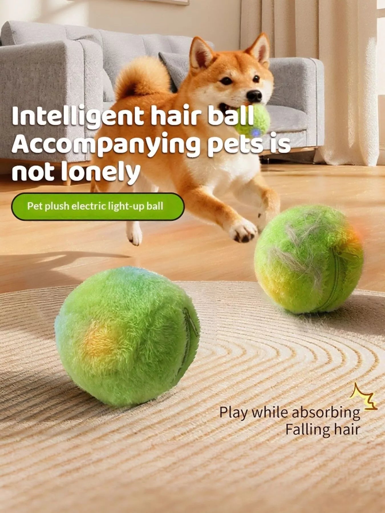 Electric Plush Pet Chase Ball