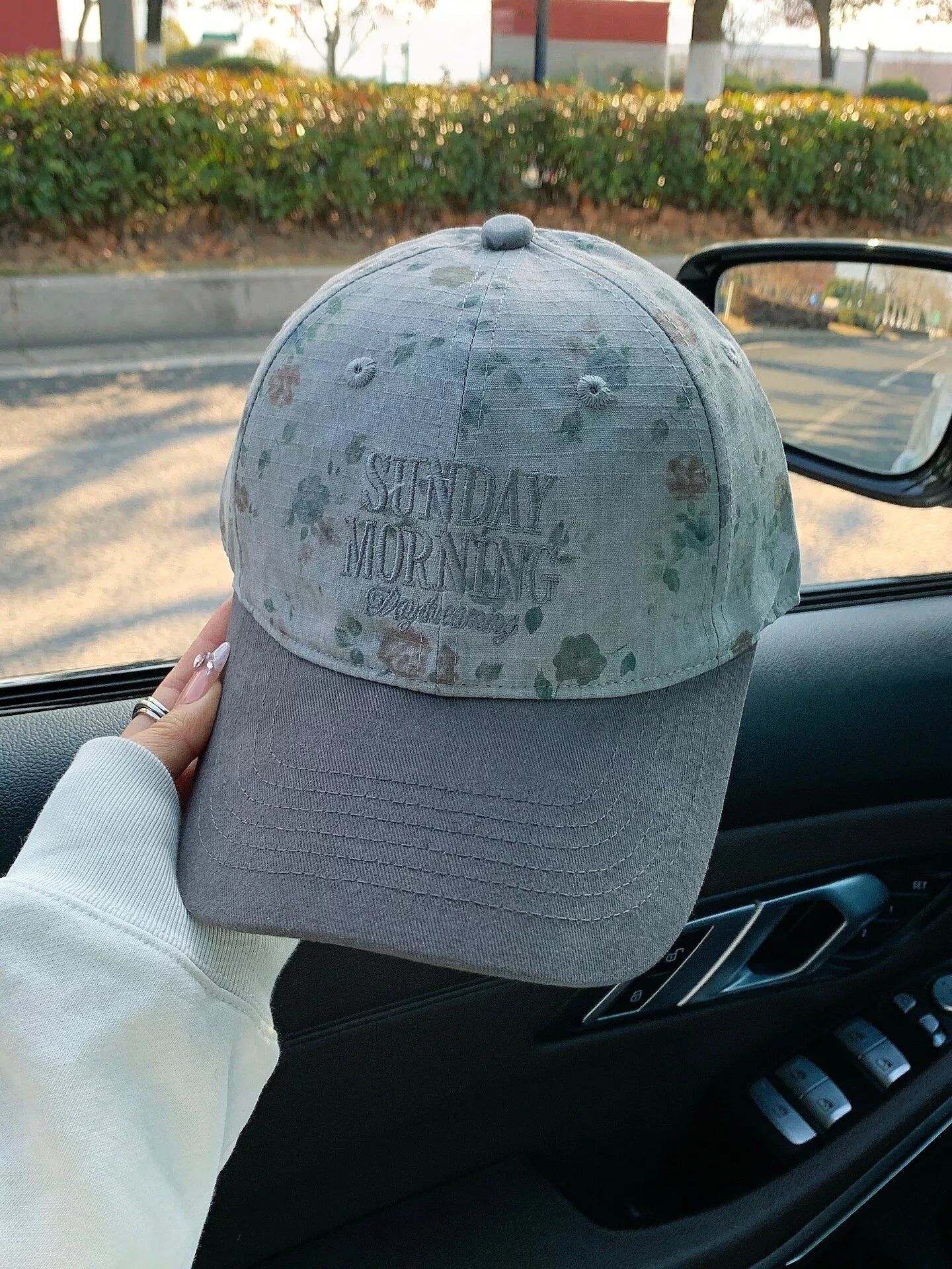 Floral Embroidered Baseball Cap