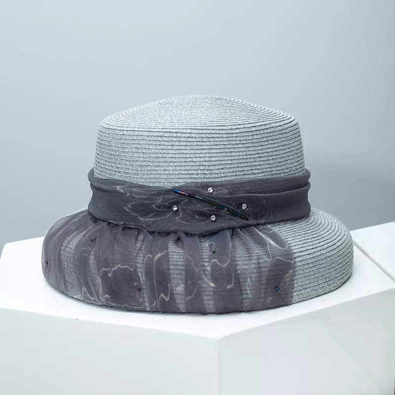 Straw Hat with Ribbon