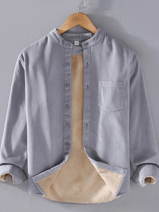 Men's Plus Size Button Up Long Sleeve Shirt