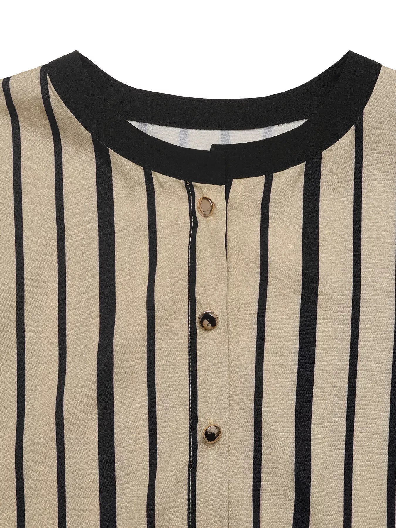Striped Button-Down Shirt and High-Waisted Flare Pants Set