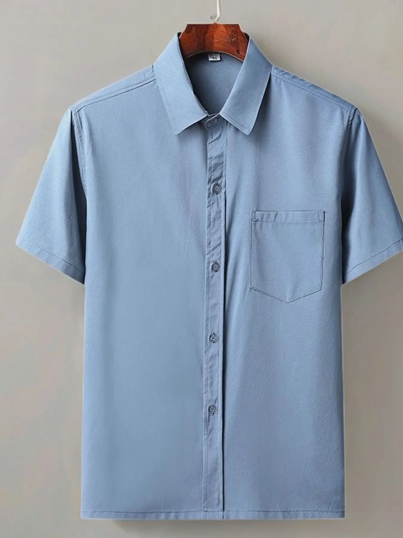 Men's Full Size Button Up Short Sleeve Shirt Plus Size