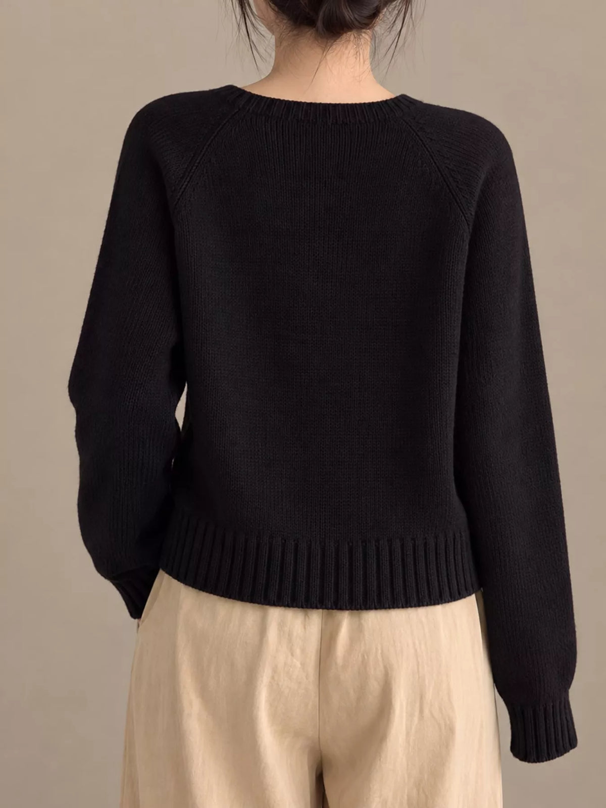 Ribbed Hem Zip-Up Cardigan
