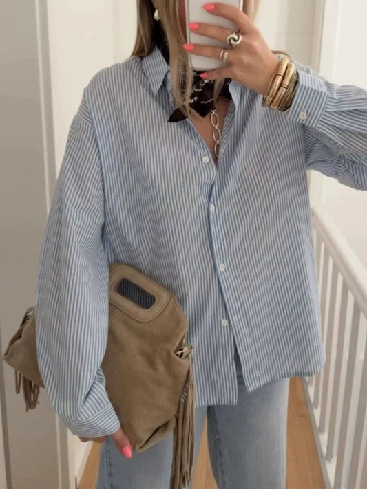 Classic Striped Button-Down Shirt