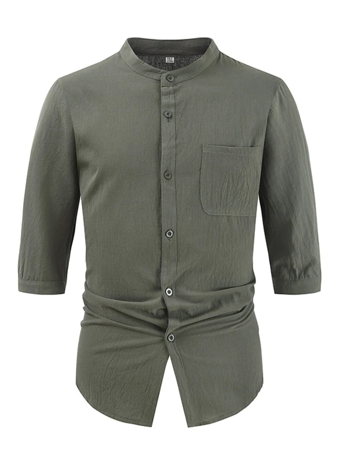 Men's Plus Size Button Down Half Sleeve Shirt