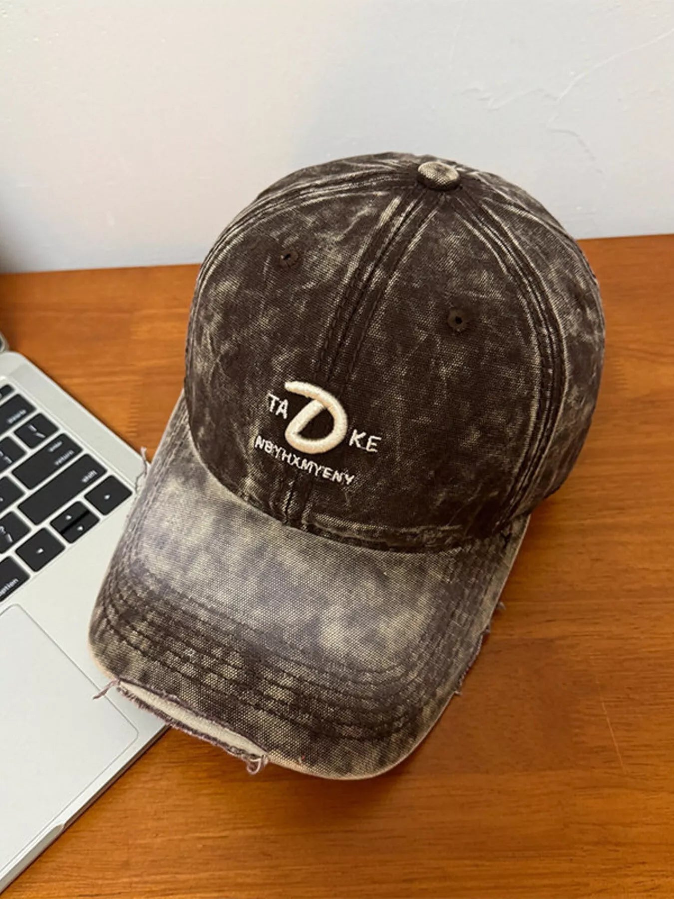 Distressed Embroidered Baseball Cap