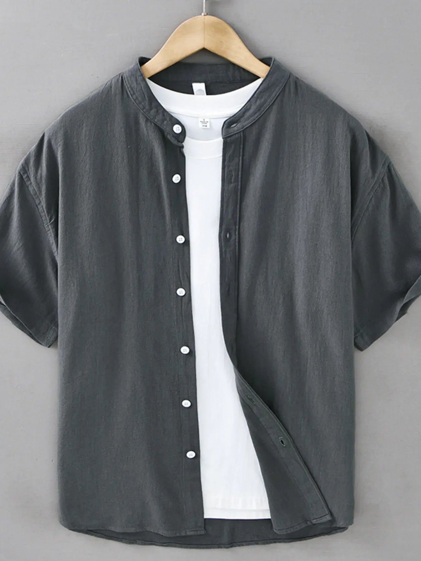 Men's Plus Size Button Up Short Sleeve Shirt