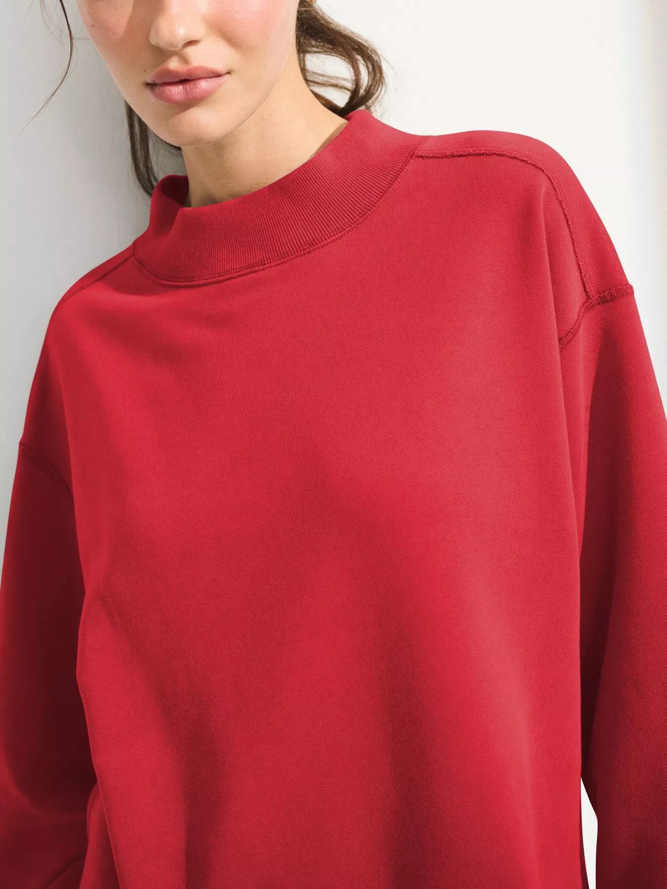 Mock Neck Oversized Sweatshirt