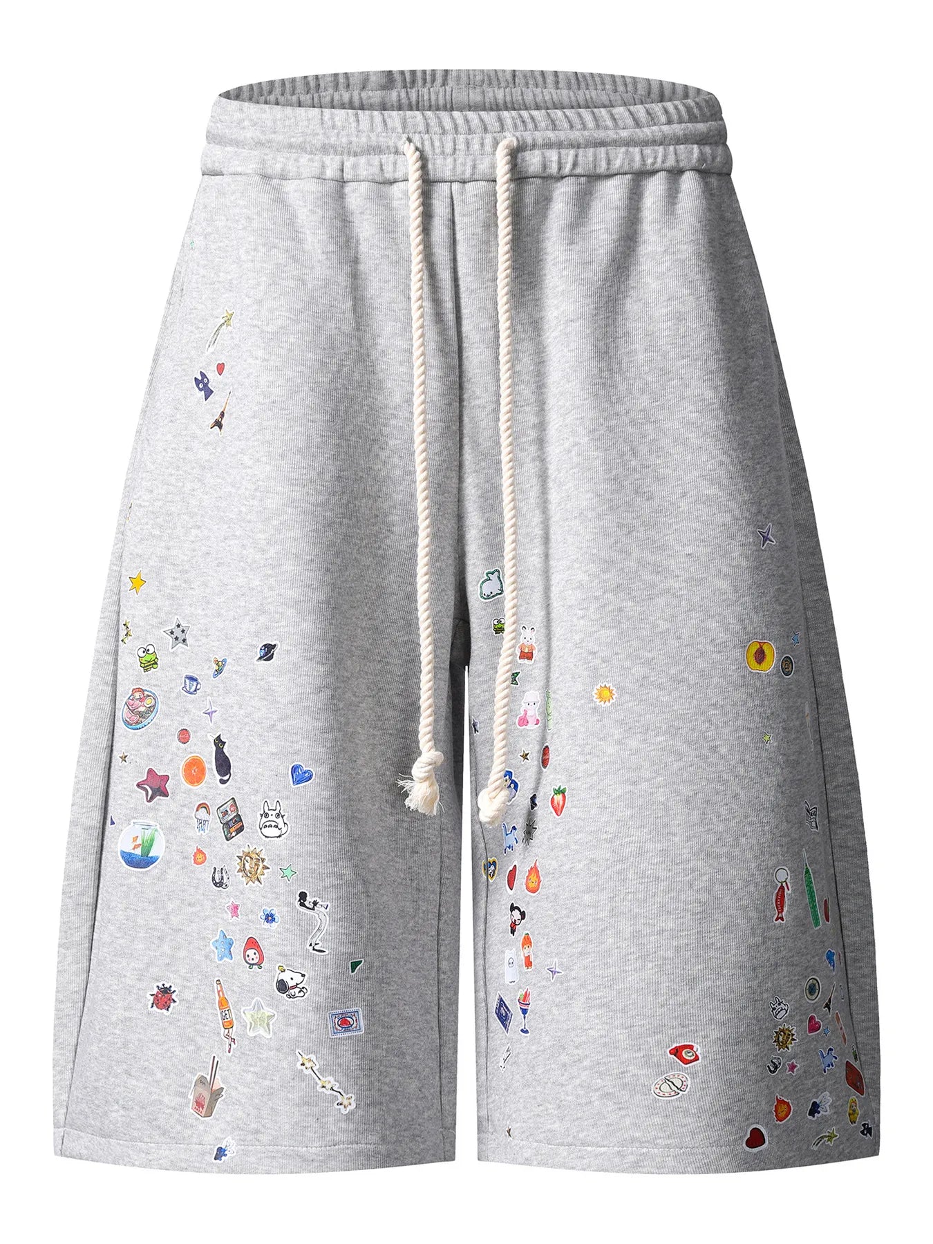 Men's Printed Drawstring Casual Shorts