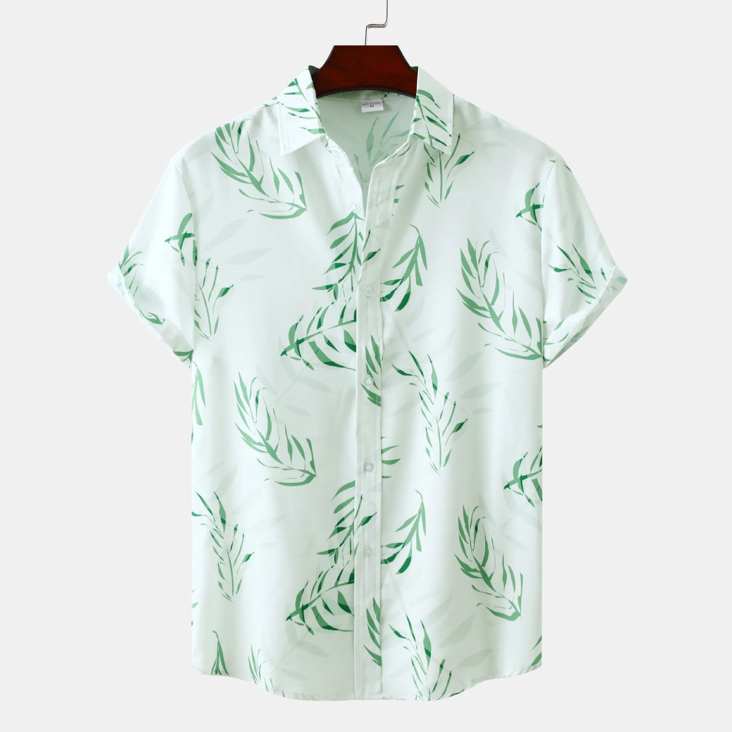 Men's Plus Size Printed Short Sleeve Casual Shirt