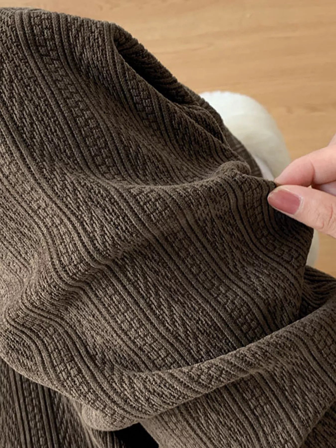 Corduroy Wide-Leg Pants