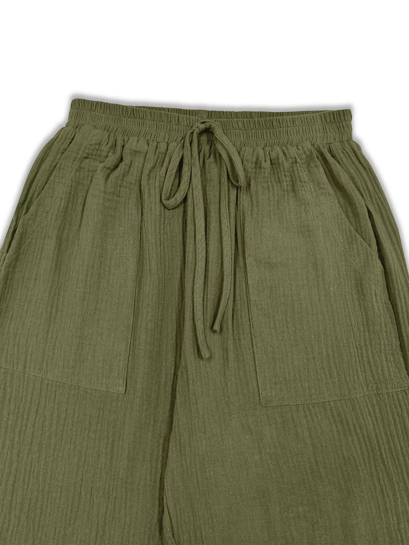 Loose Fit Gauze Drawstring Pants