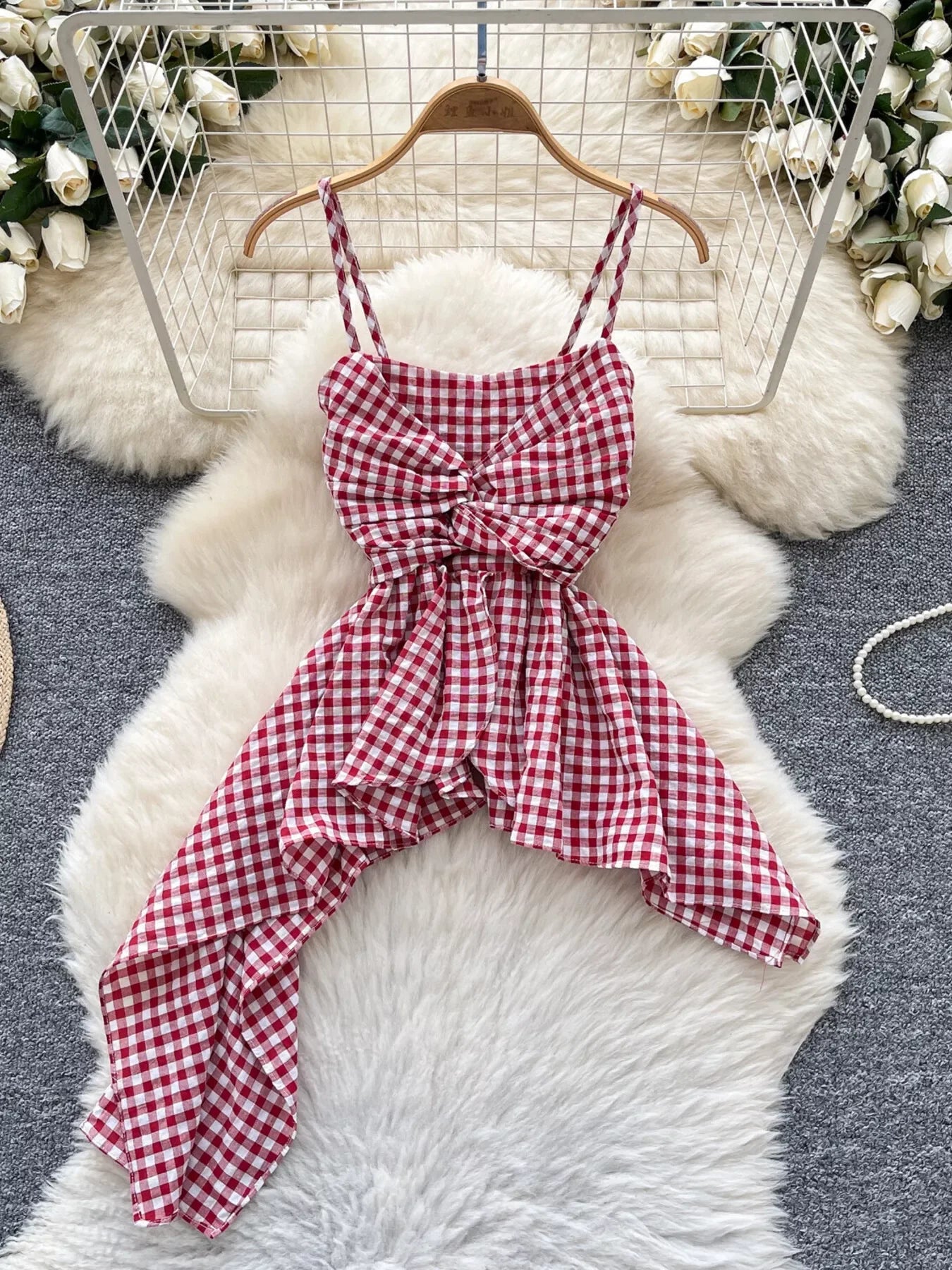 Twisted Font Asymmetrical Cami