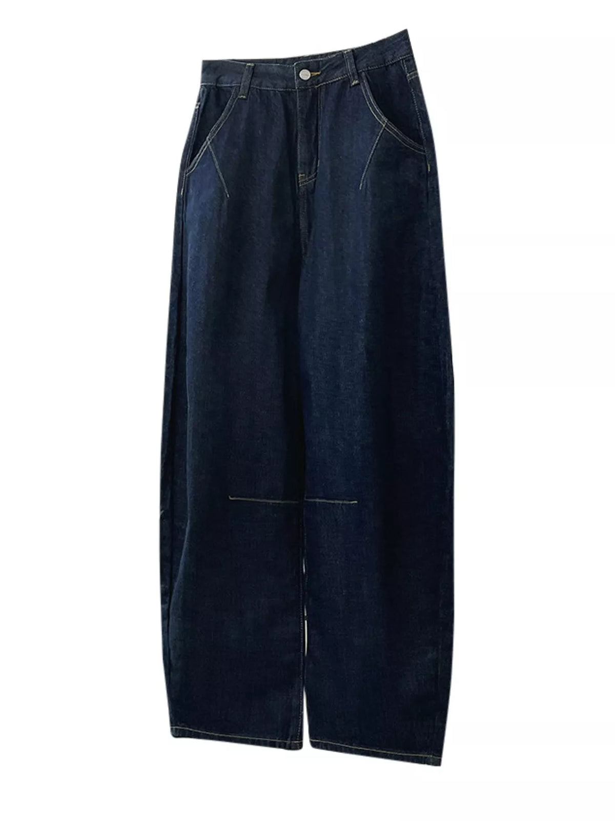 Wide-Leg Barrel Jeans