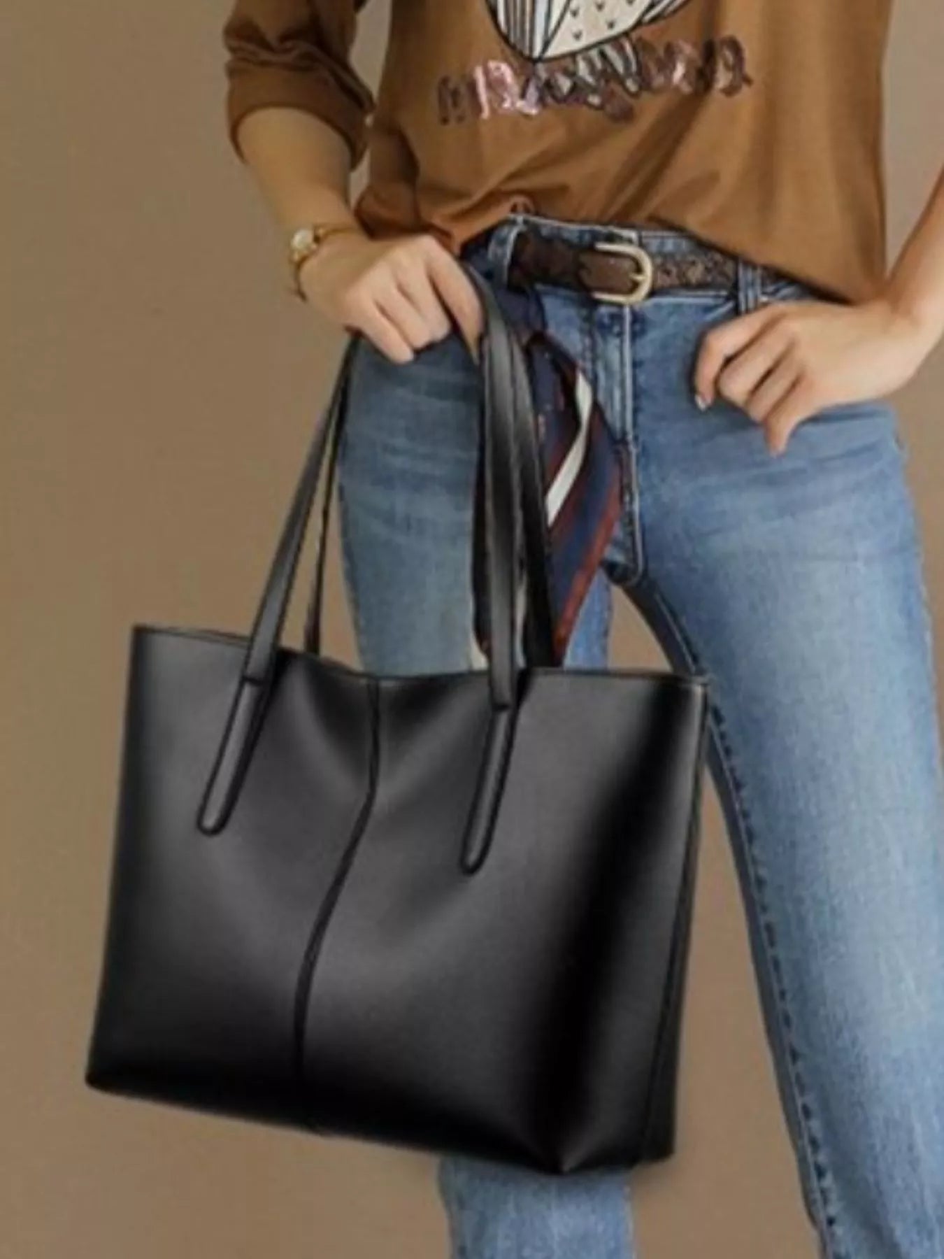 PU Leather Tote Bag