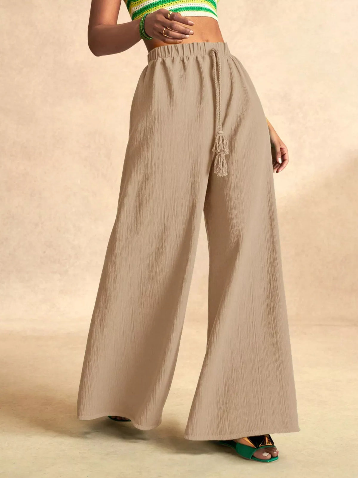 High-Waisted Wide-Leg Pants