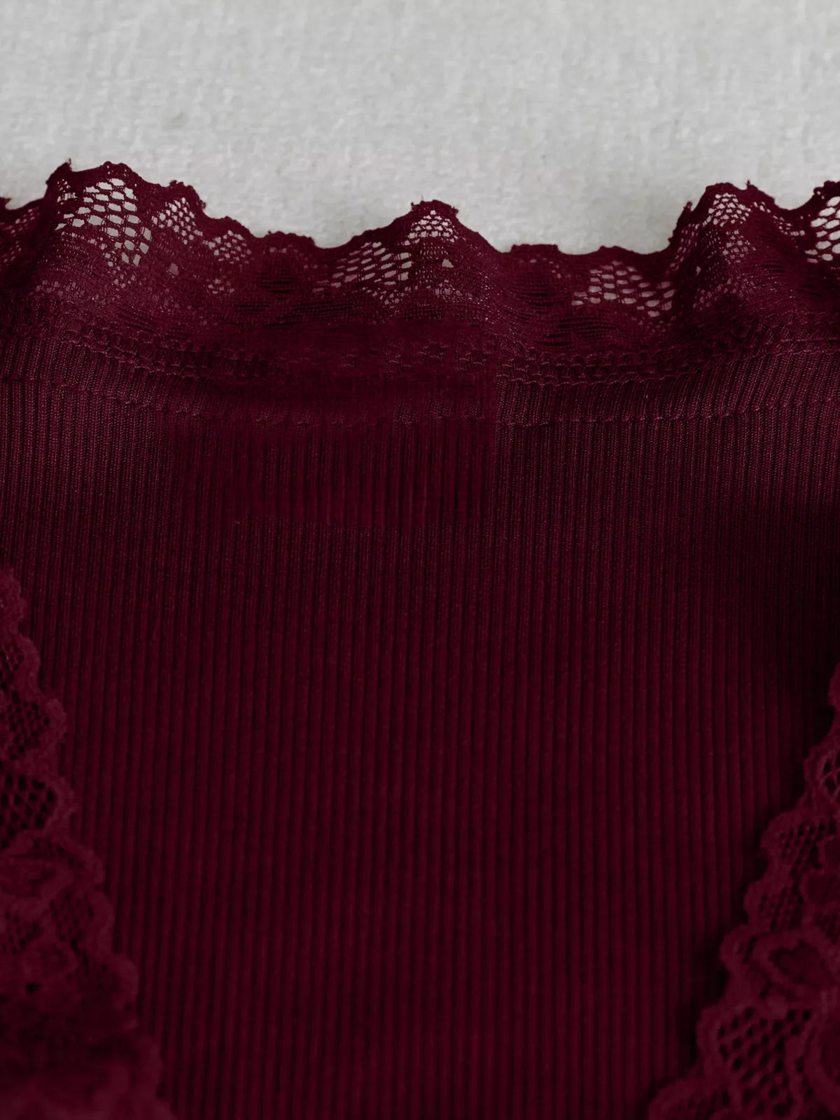 Lace Trim Flare Sleeve Blouse