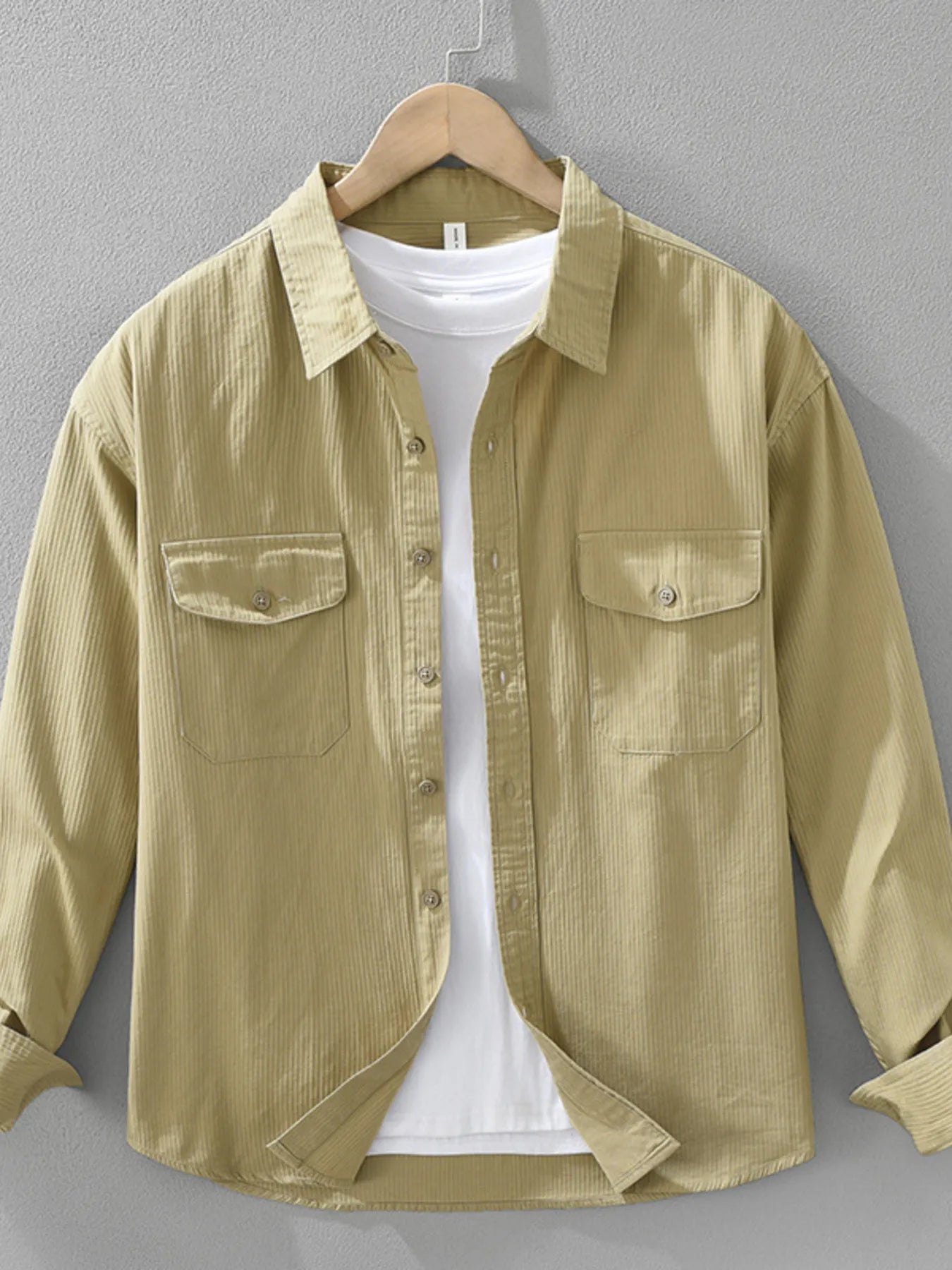 Men's Plus Size Button Up Long Sleeve Shirt