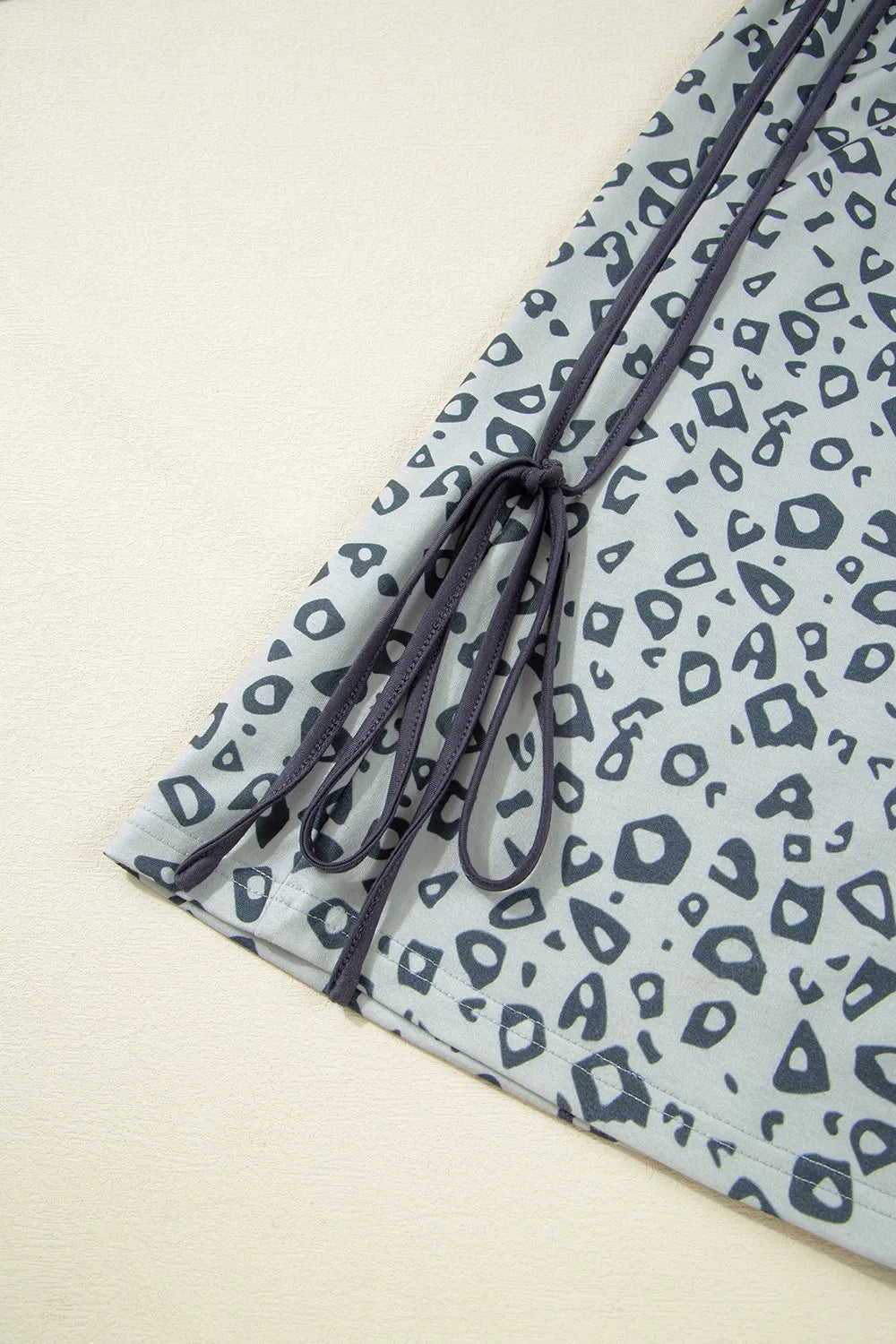 Leopard High Waist Side Bow Pants
