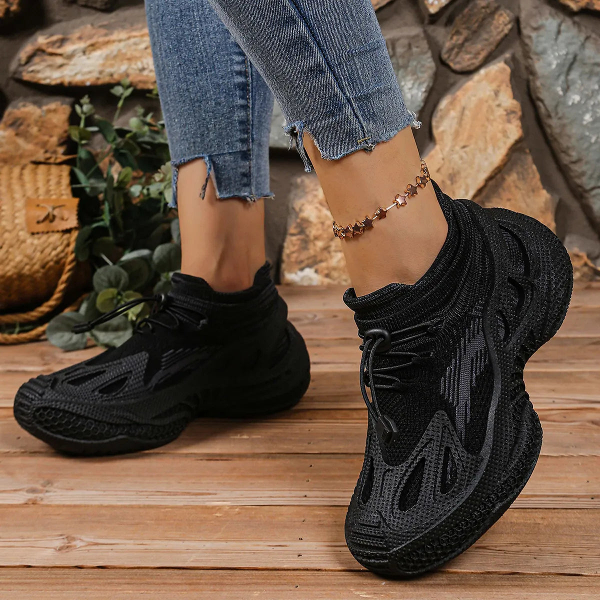 Lace Up Mesh Athletic