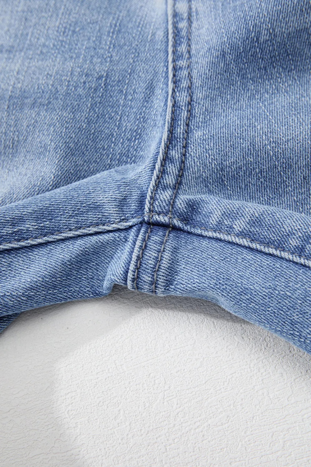 Mineral Wash Raw Hem High Waist Flared Jeans