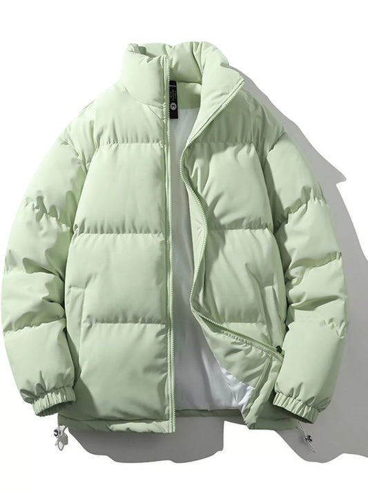 Men's Full Size Padded Zip Up Puffer Jacket Plus Size