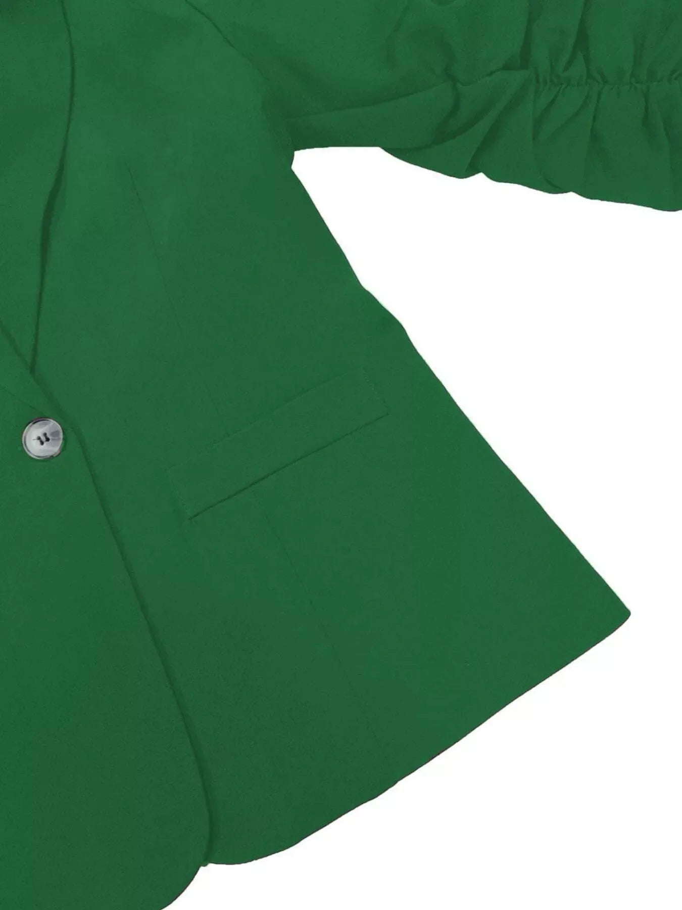 Full Size One Button Lapel Collar Blazer Plus Size