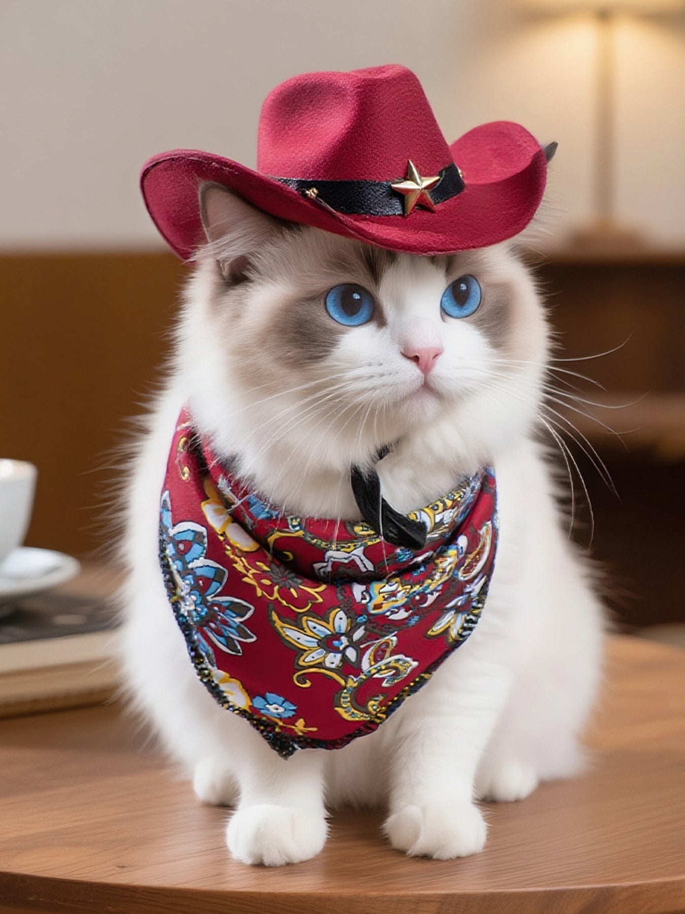 Paisley Print Pet Scarf & Hat