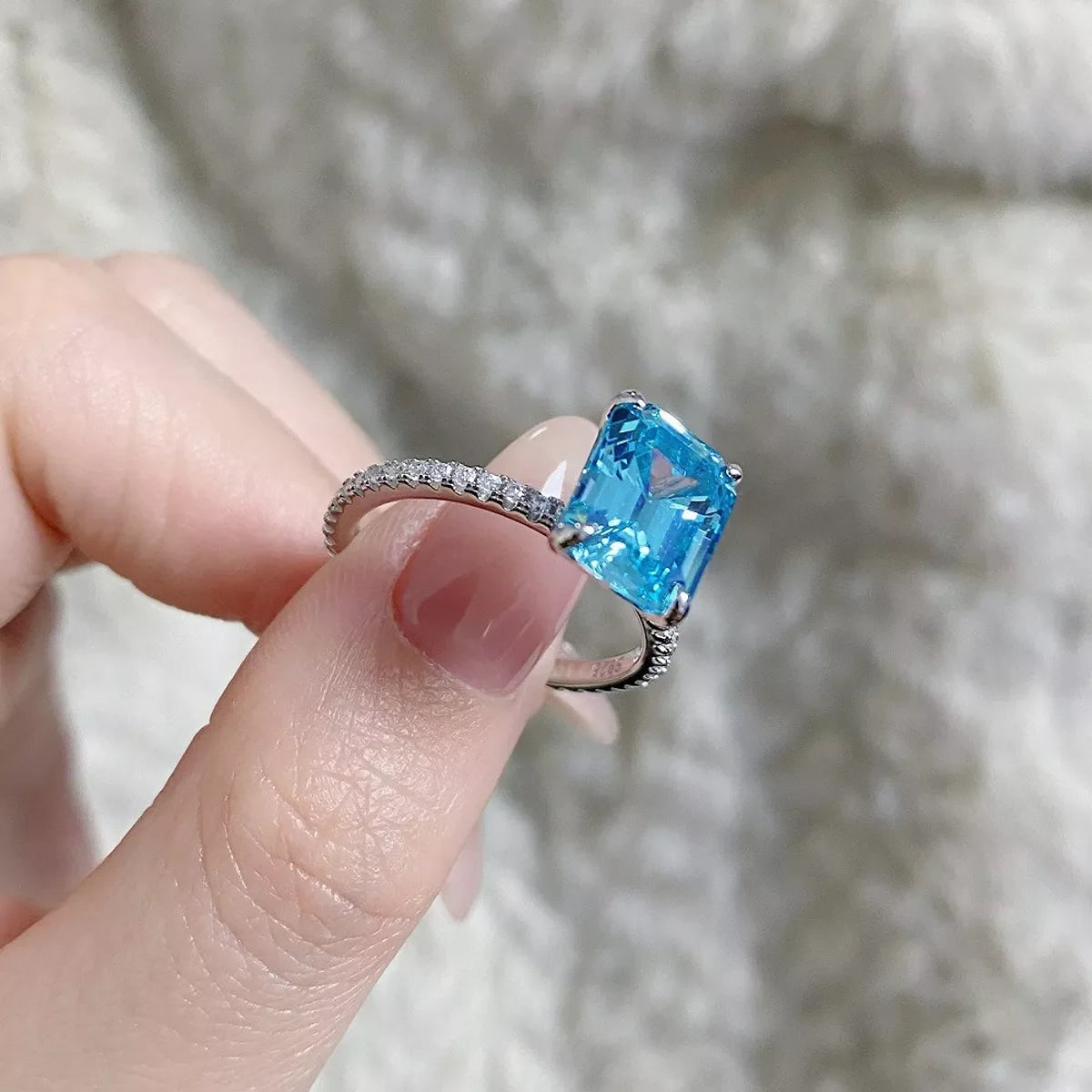 925 Sterling Silver Rectangle Ring