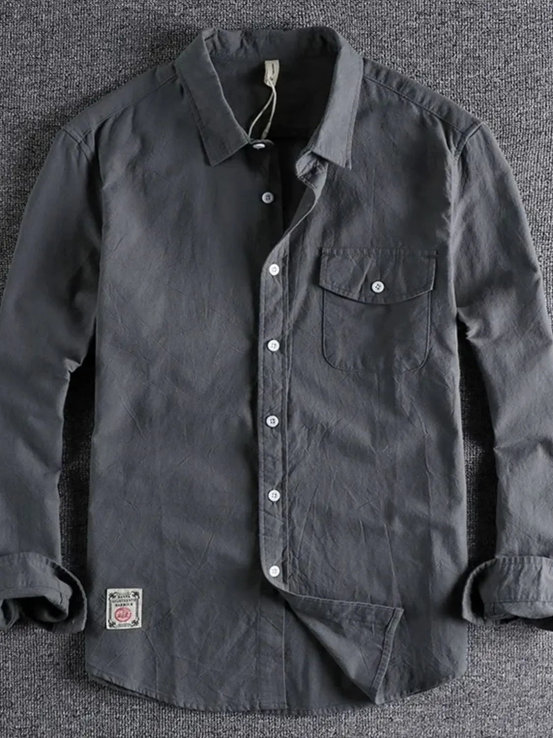Men's Plus Size Button Down Long Sleeve Shirt