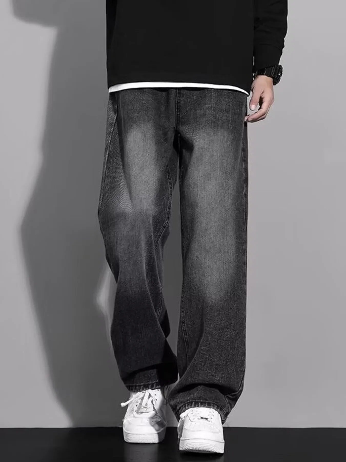Men's Full Size Wide Leg Jeans Plus Size