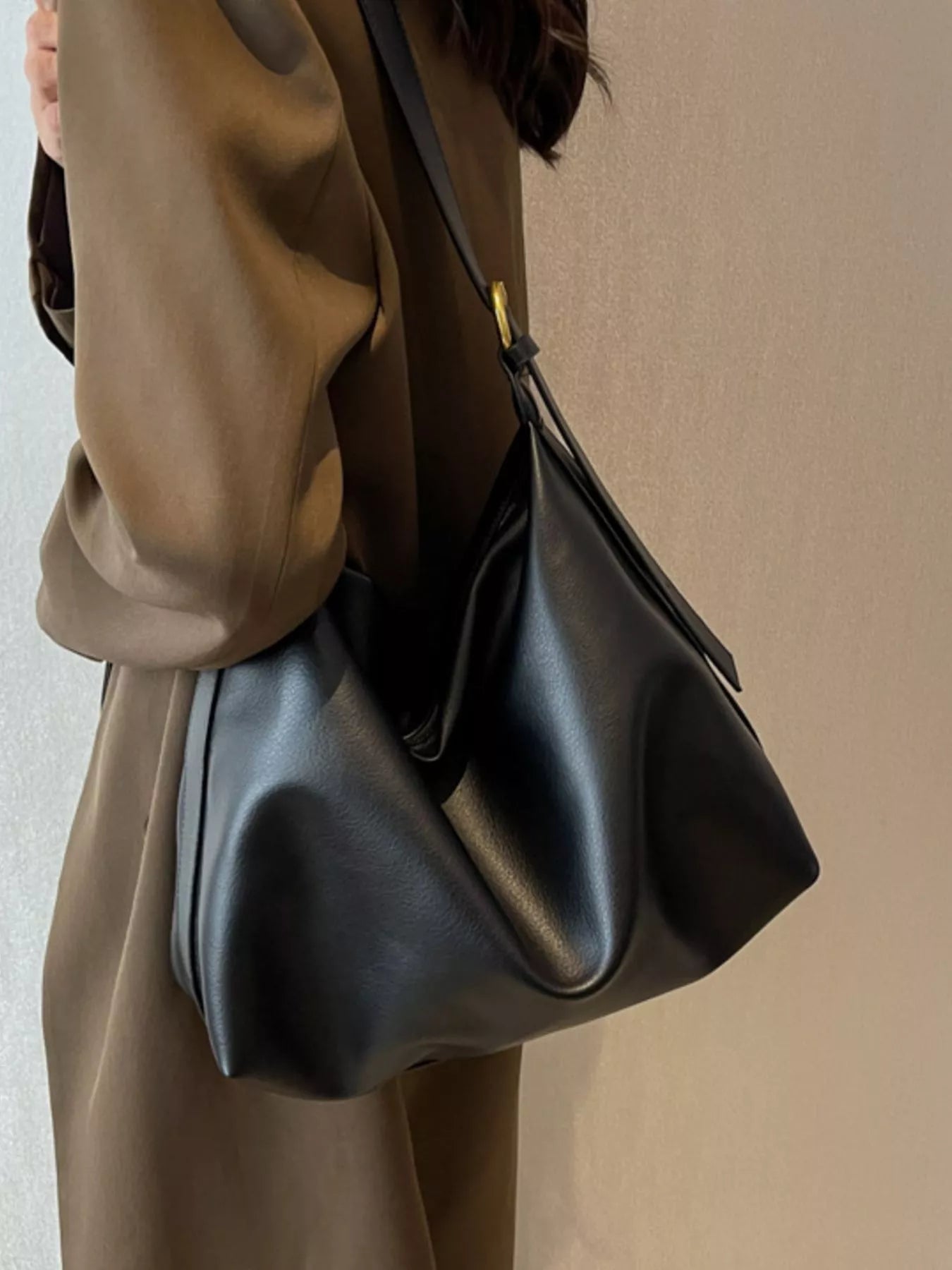 PU Leather Adjustable Strap Bag