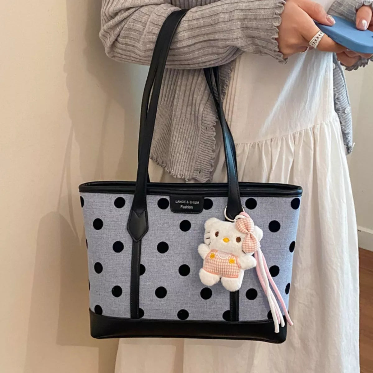 Polka Dot Shoulder Bag