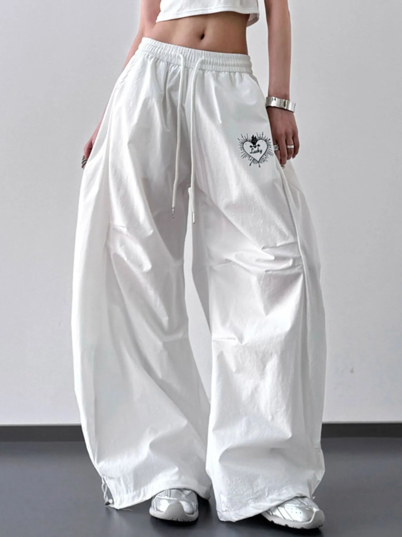 Wide Leg Drawstring Pants