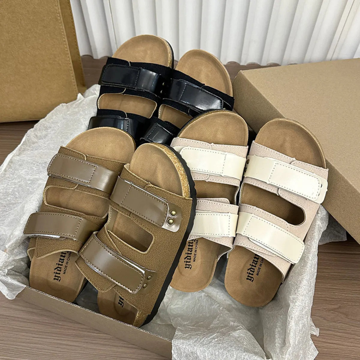 Double Buckle Platform Sandals