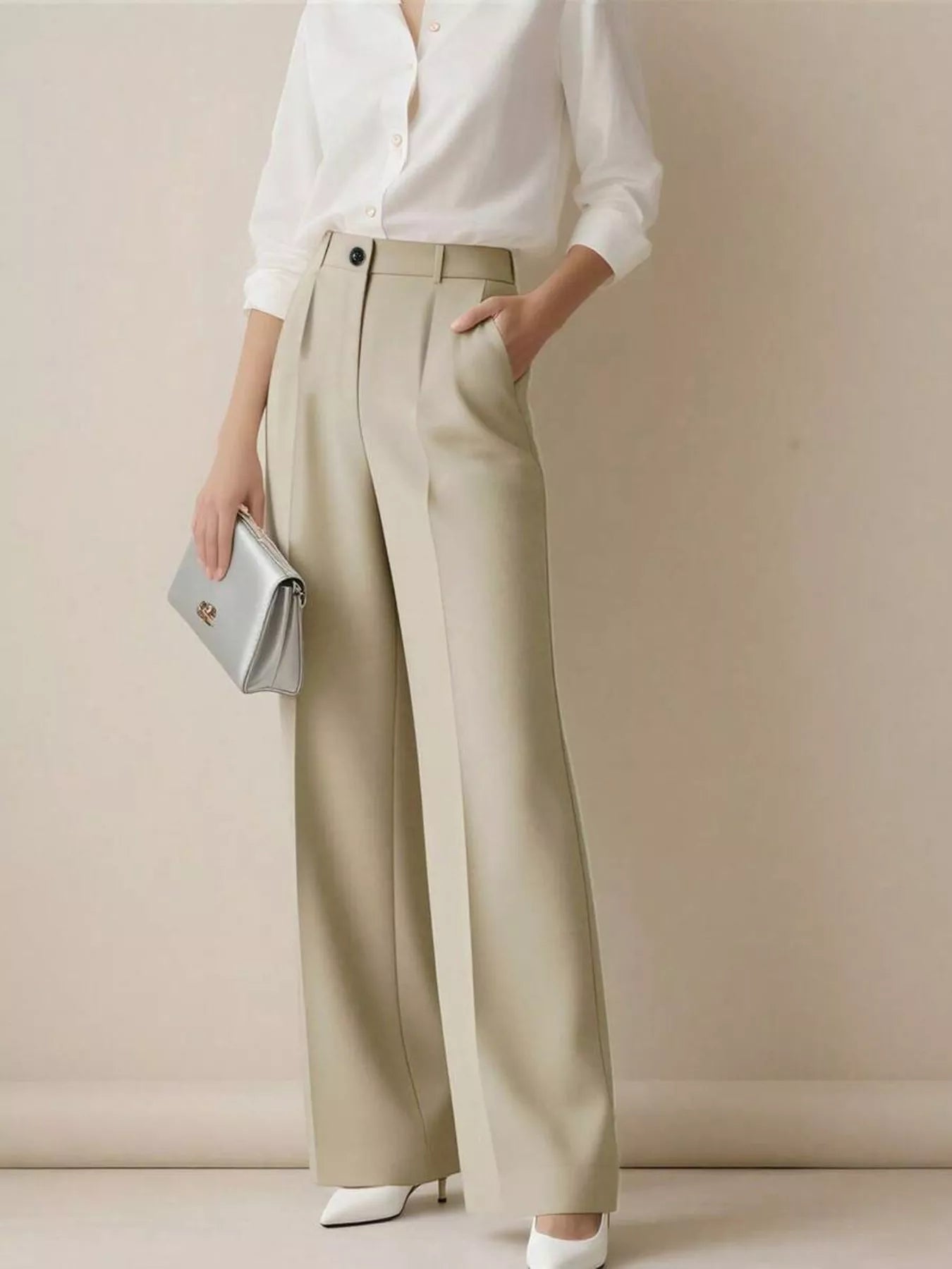High-Waisted Wide Leg Pants