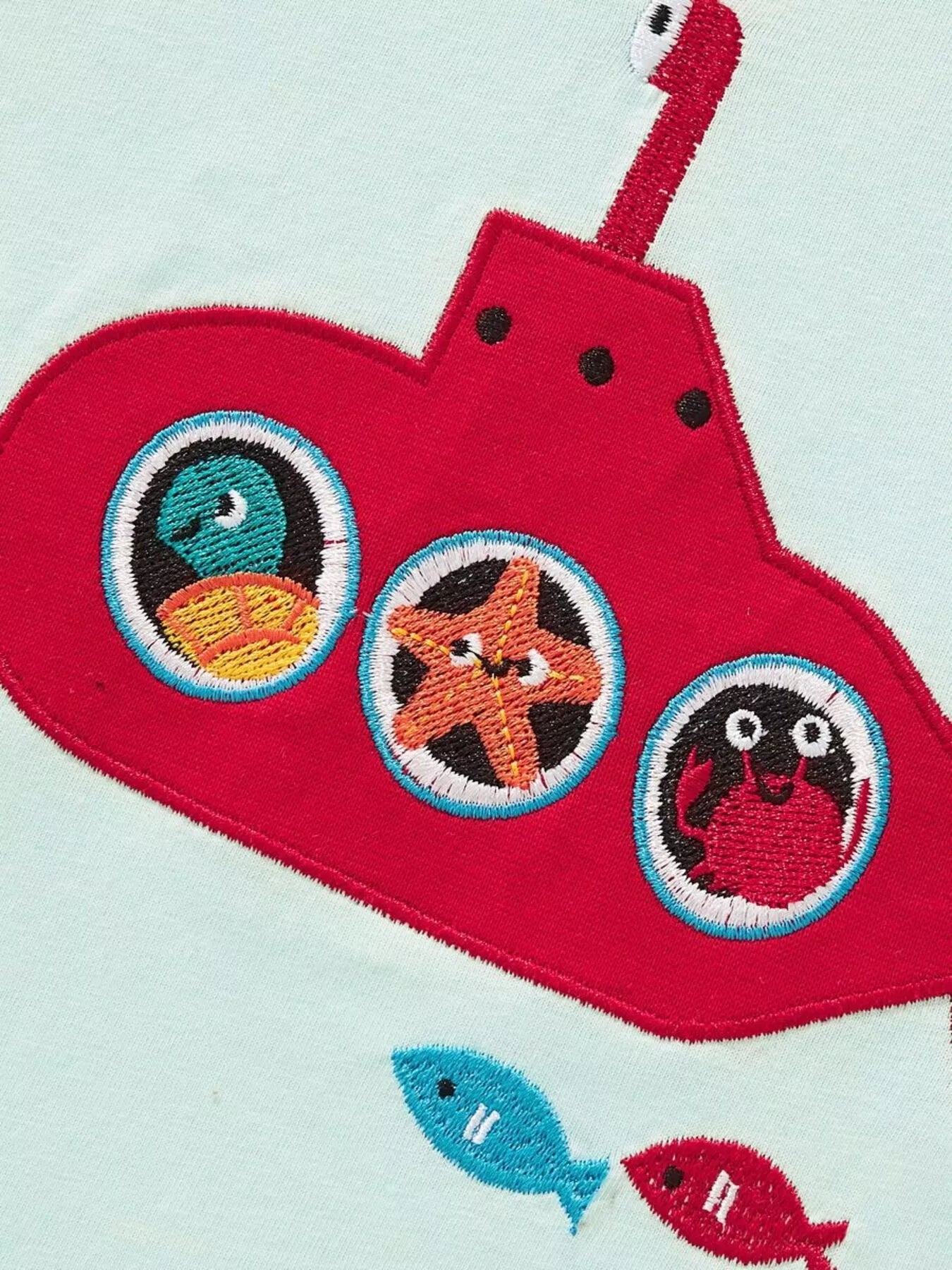 Children's Embroidered Round Neck T-Shirt