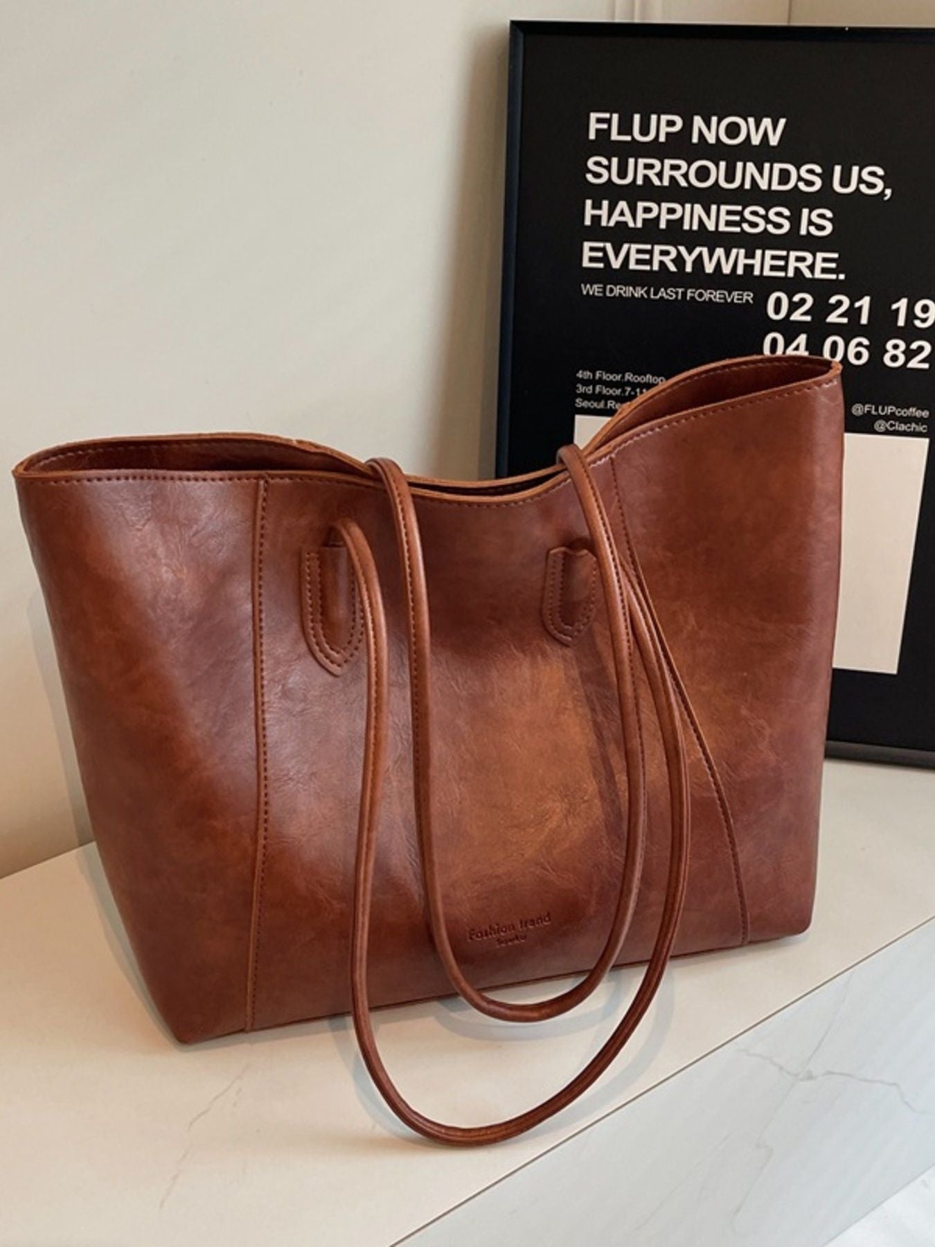 Classic Leather Tote Bag