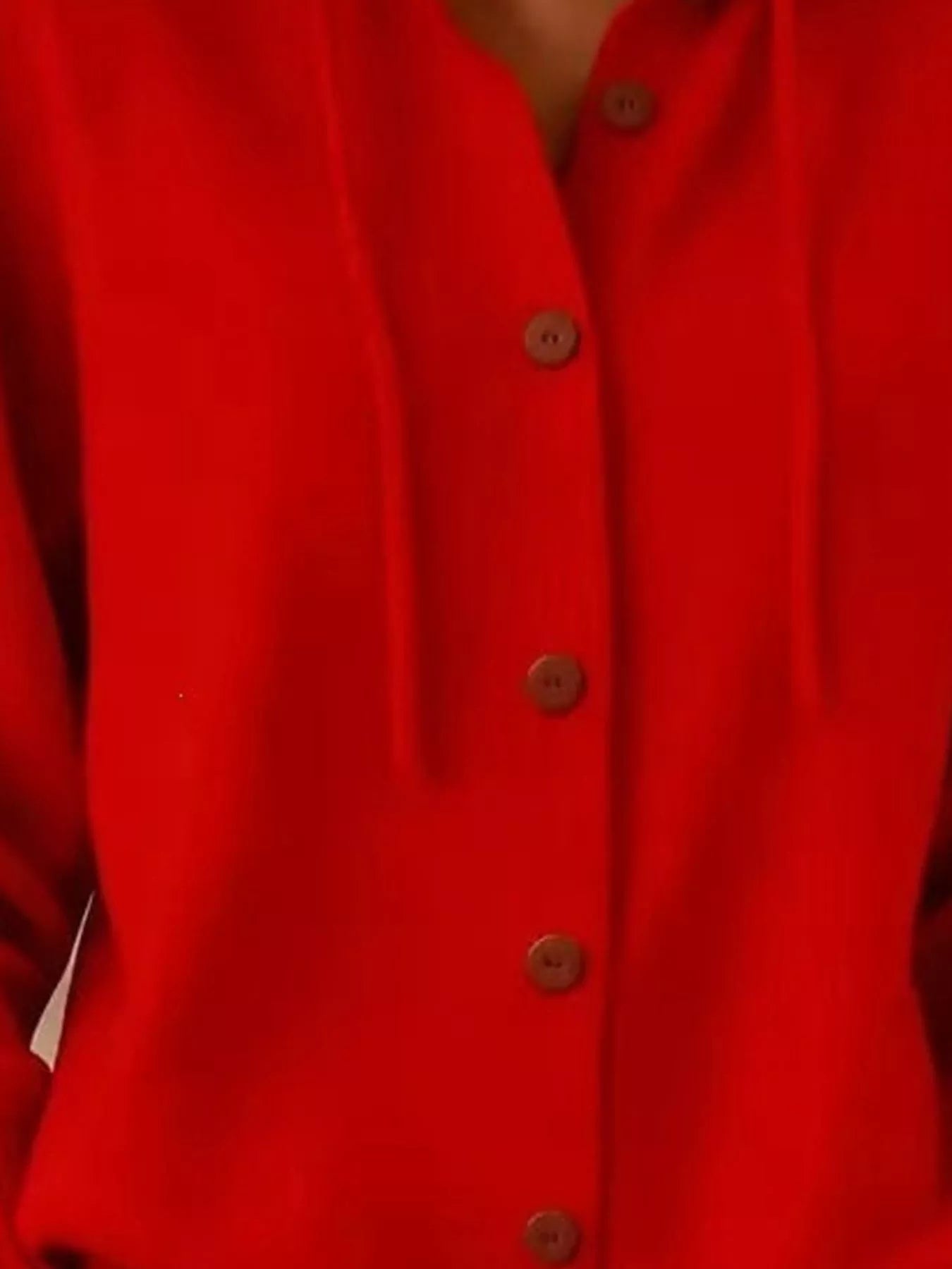 Hooded Button-Up Cardigan