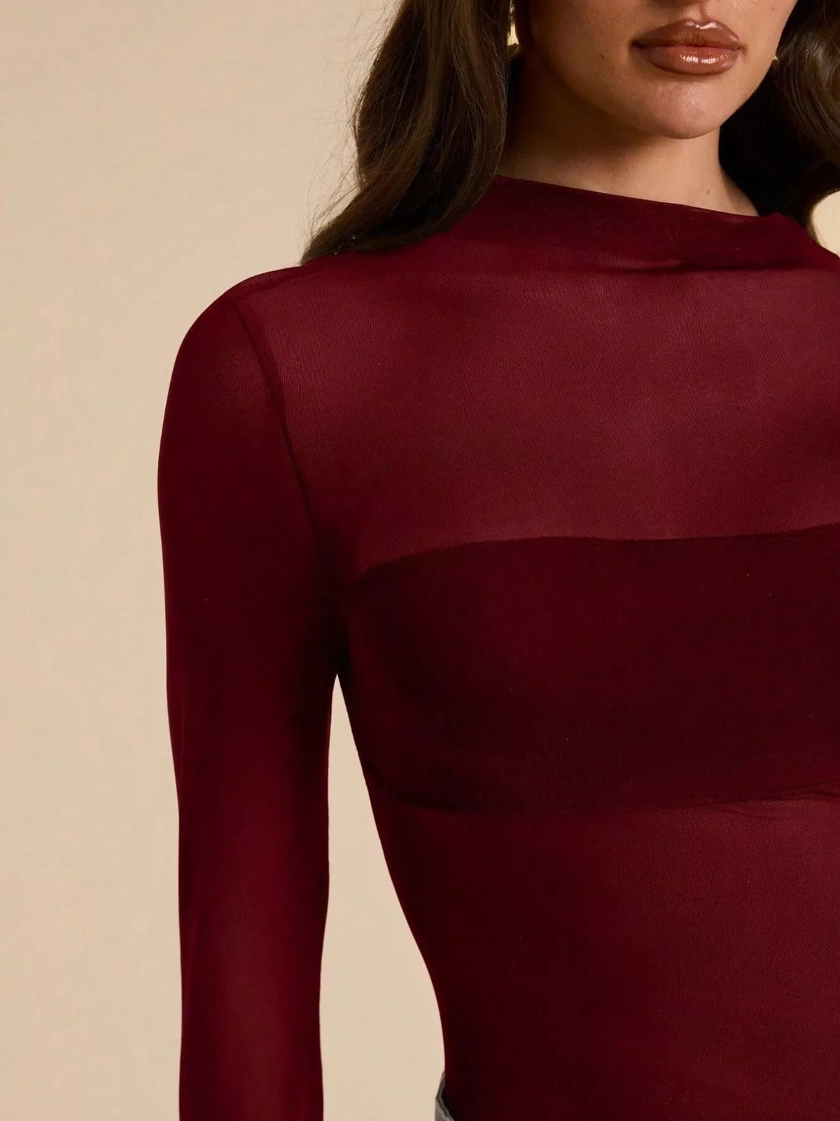 Mock Neck Long Sleeve Bodysuit