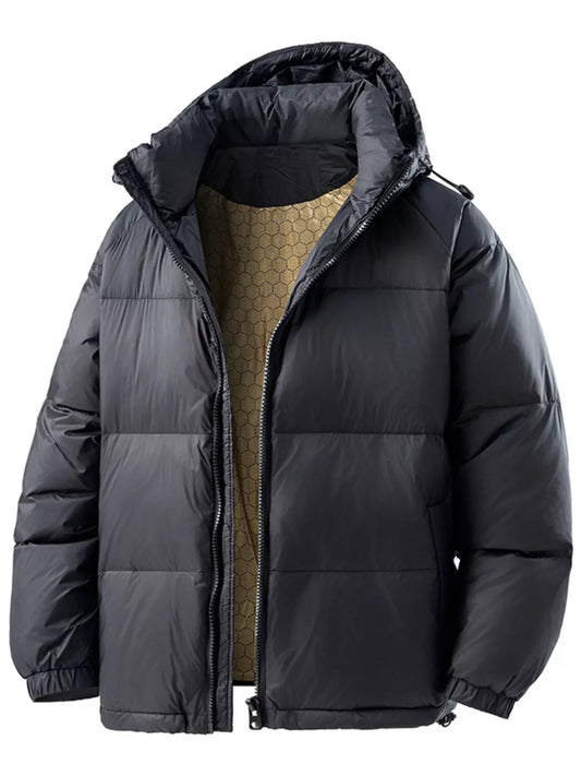 Men's Full Size Padded Hooded Puffer Jacket Plus Size