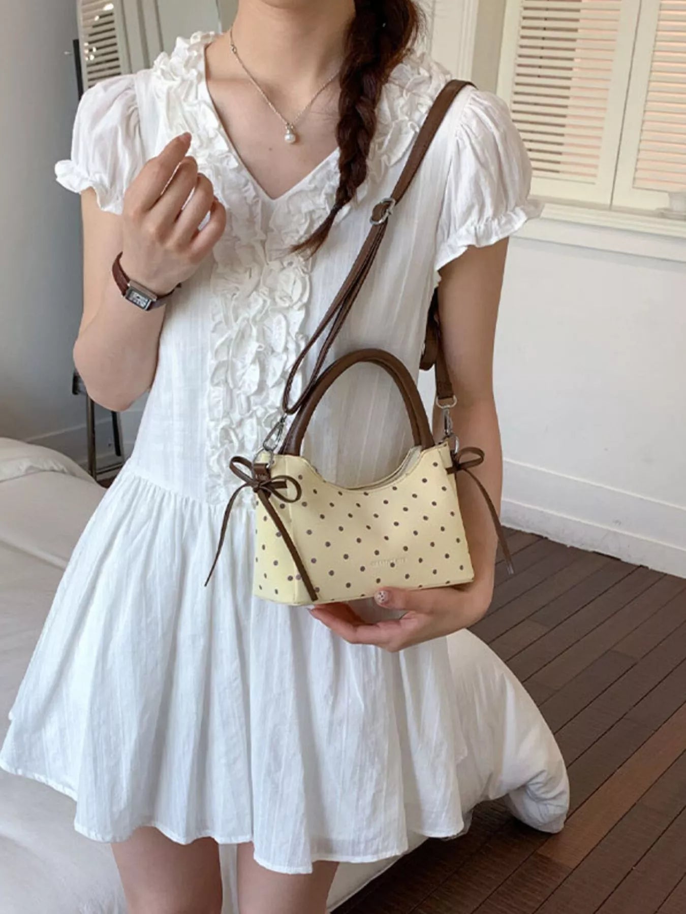Polka Dot Mini Crossbody Bag