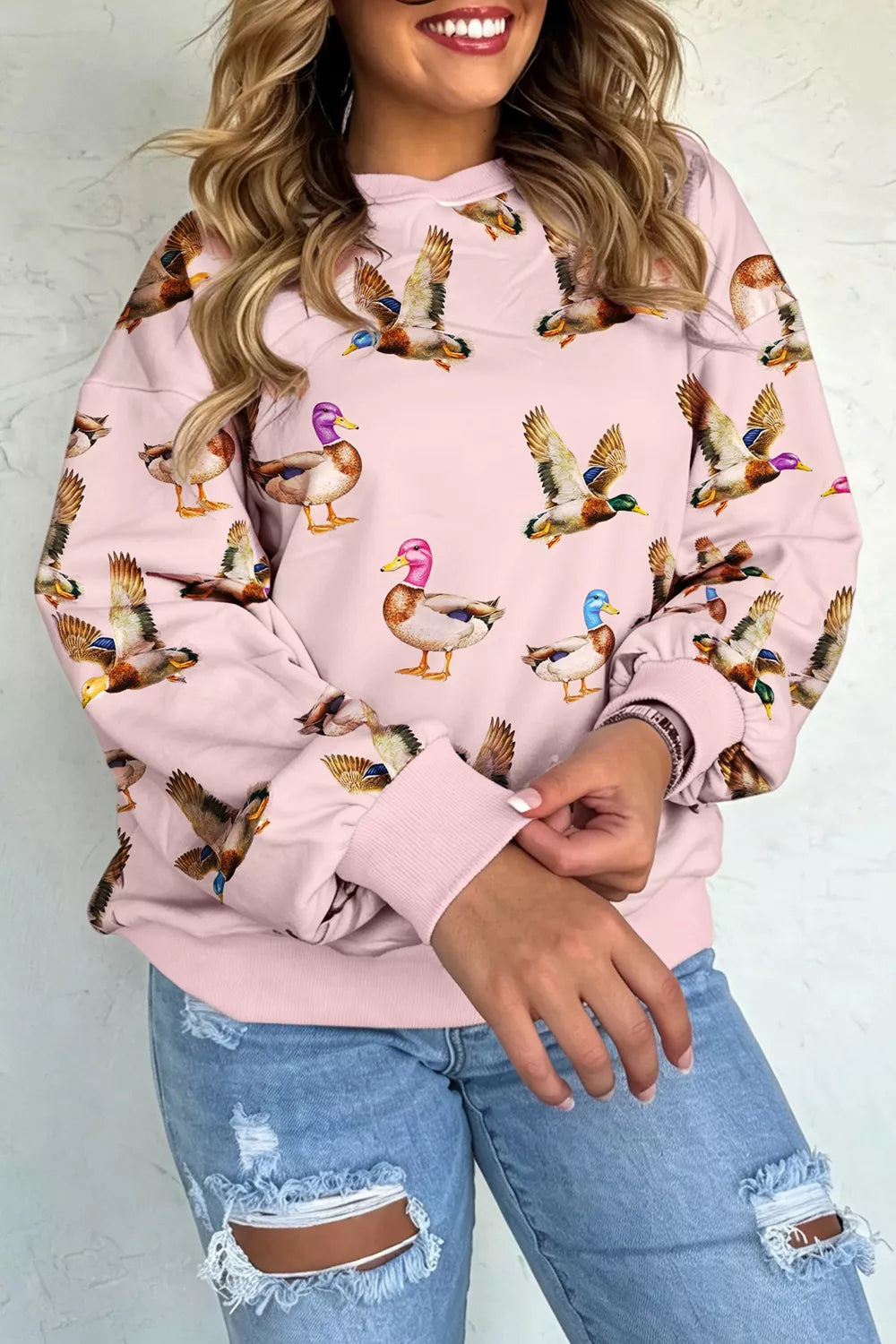 Multicolour Western Print Drop Shoulder Long Sleeve Sweatshirt