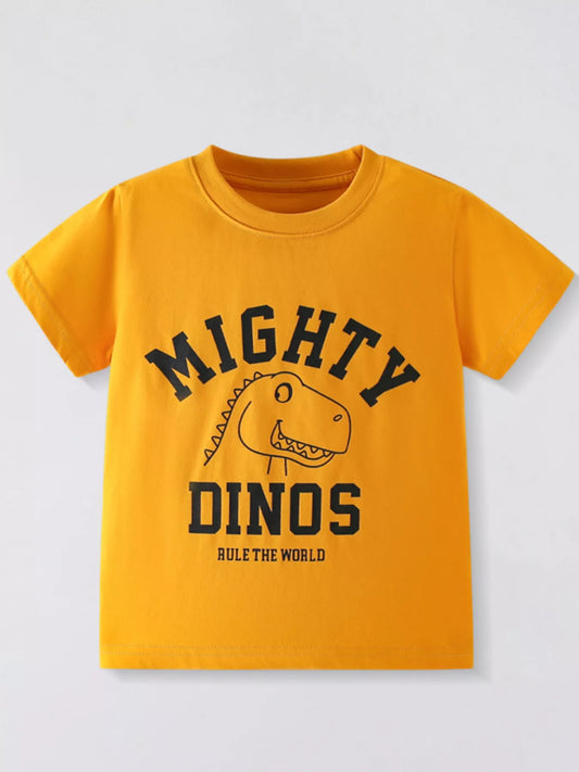 Children's Dinosaur Round Neck T-Shirt