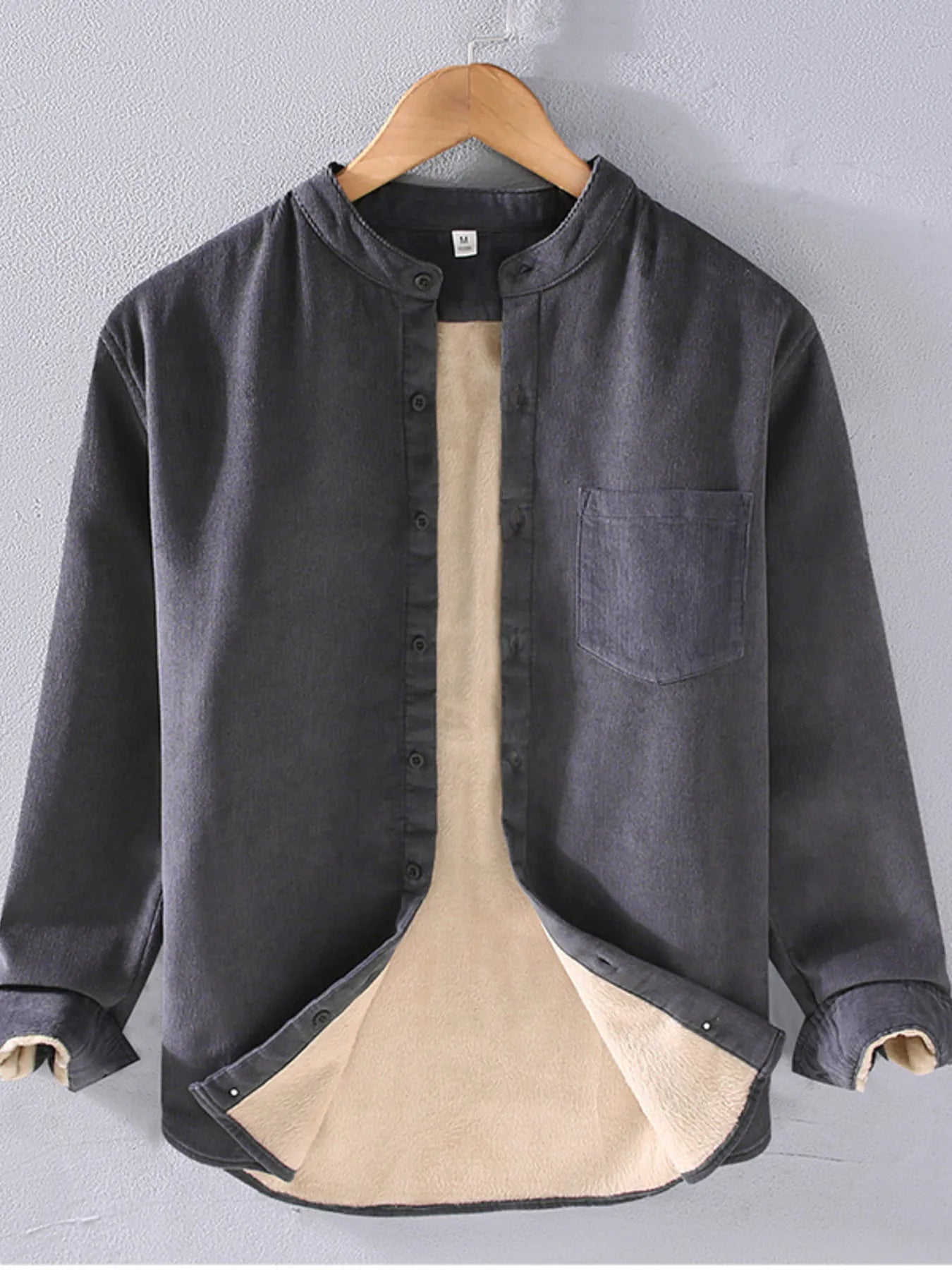 Men's Plus Size Button Up Long Sleeve Shirt