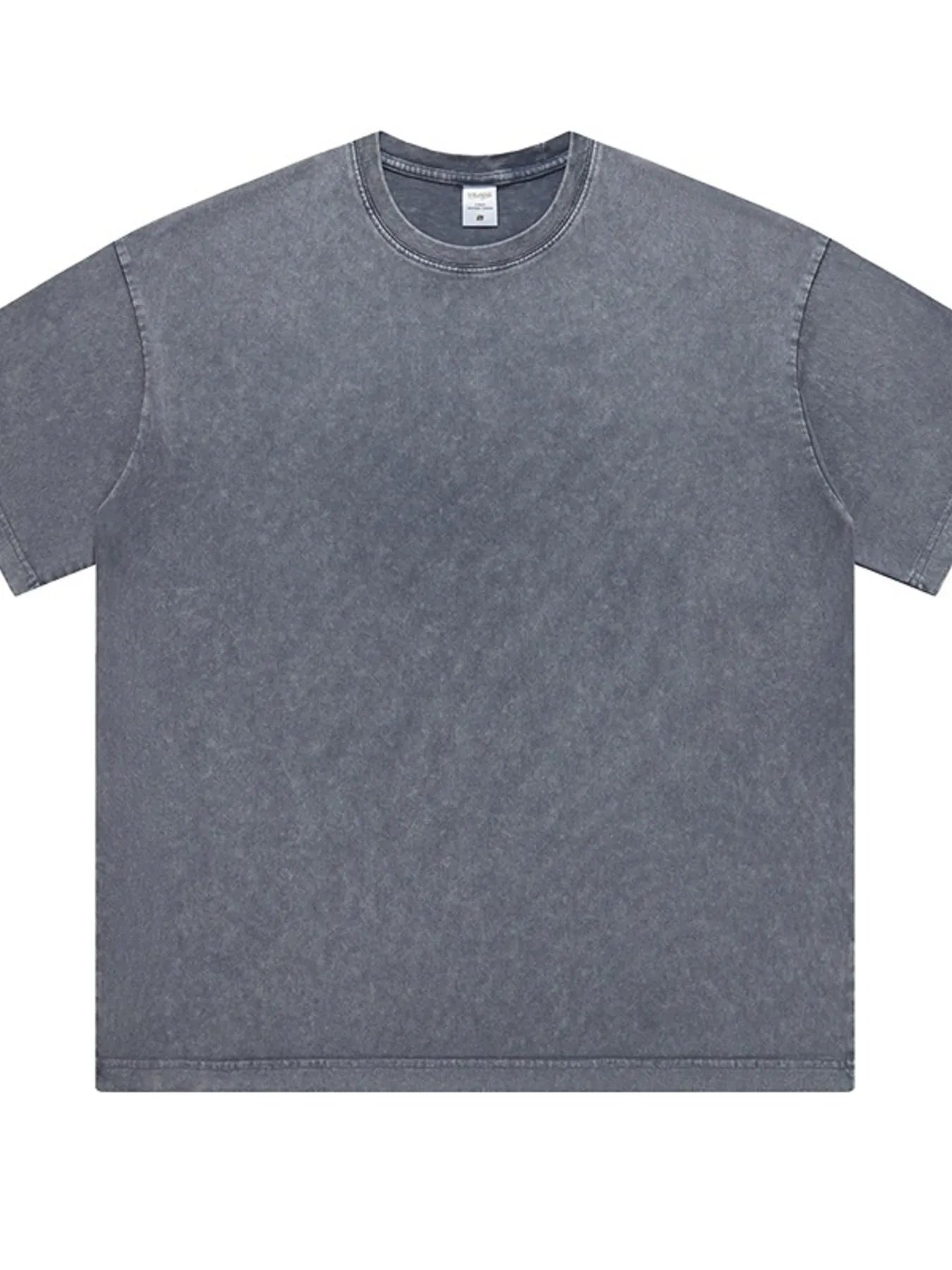 Men's Full Size Short Sleeve Round Neck Washed T-Shirt Plus Size