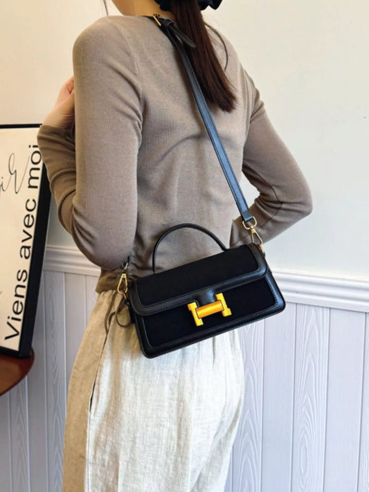 Golden Buckle Crossbody Bag