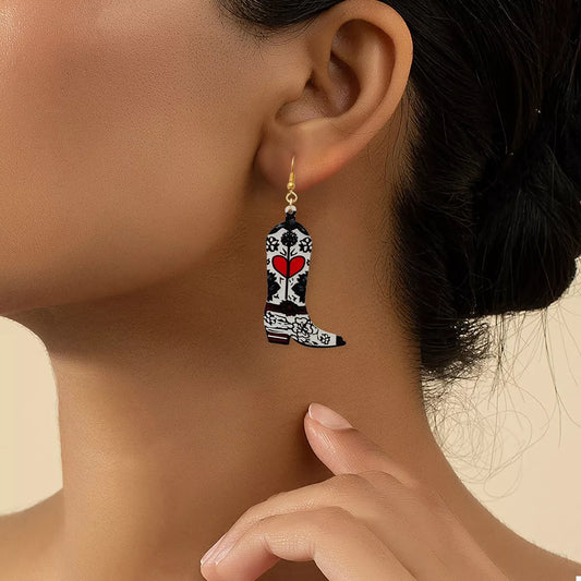 Cowboy Boot Dangle Earrings
